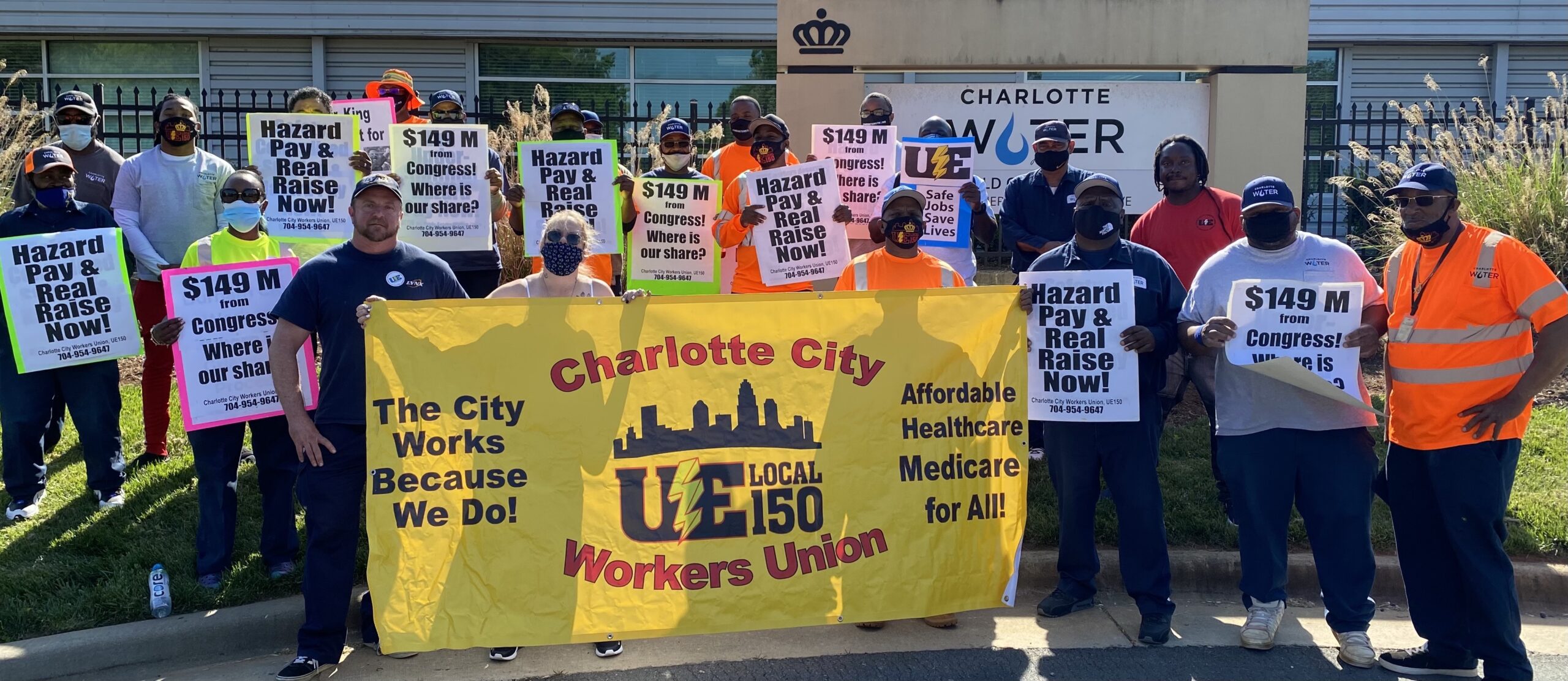 Charlotte City workers demand rescue from the American Rescue Plan including hazard pay and a real raise